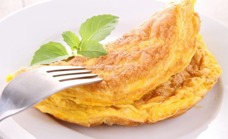 Chicken omelette - a diet allowed for arthritis